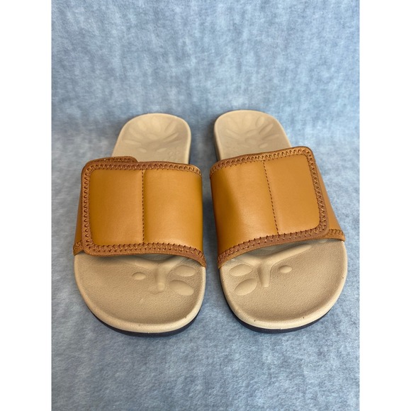 Megnya Orthopedic Slides Sandals Tan Brown Women's Shoes Sz 37 U.S. 6.5 - Picture 4 of 9